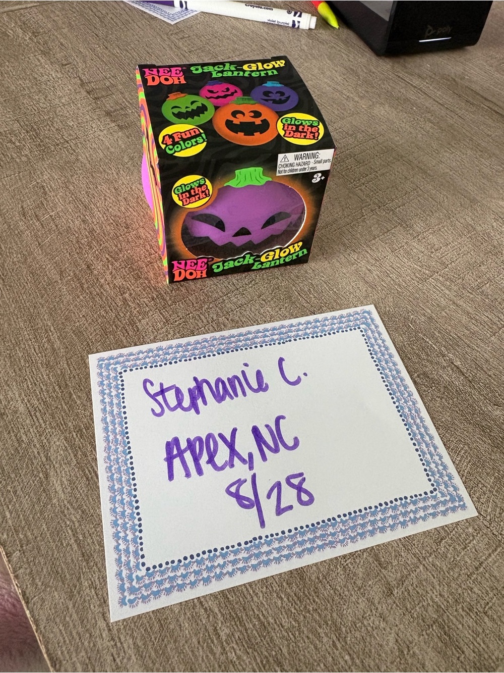 Jack-Glow Pumpkin Lantern in Purple